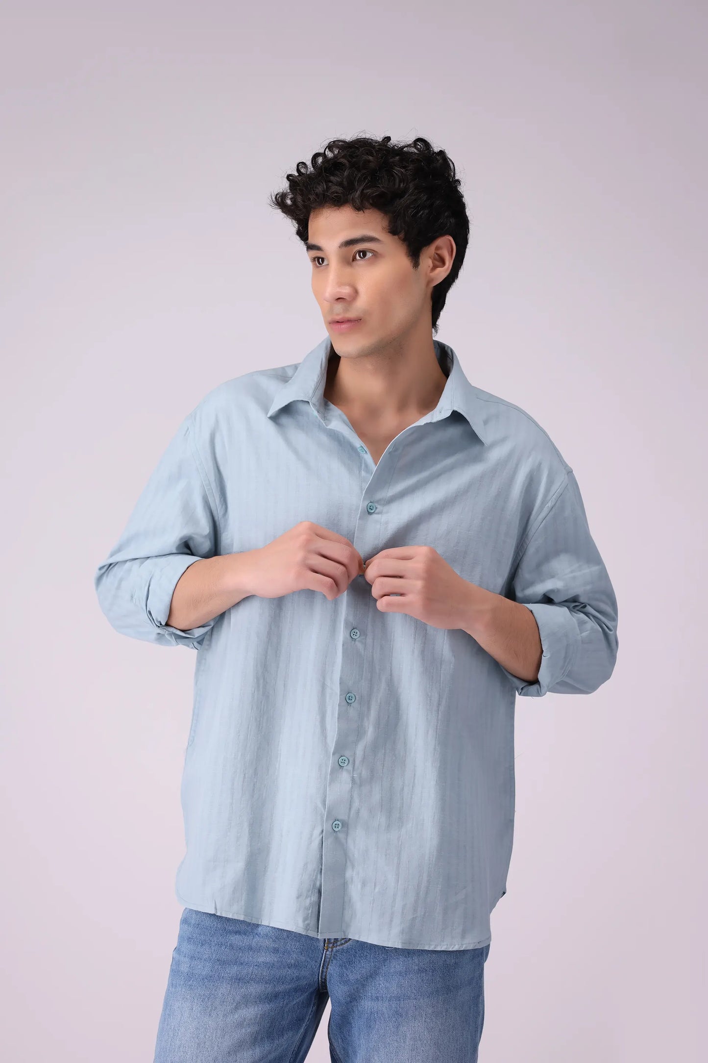 Relaxed Fit Shirt Men Shirt COUGAR (S V-1 2025) S Sky Men