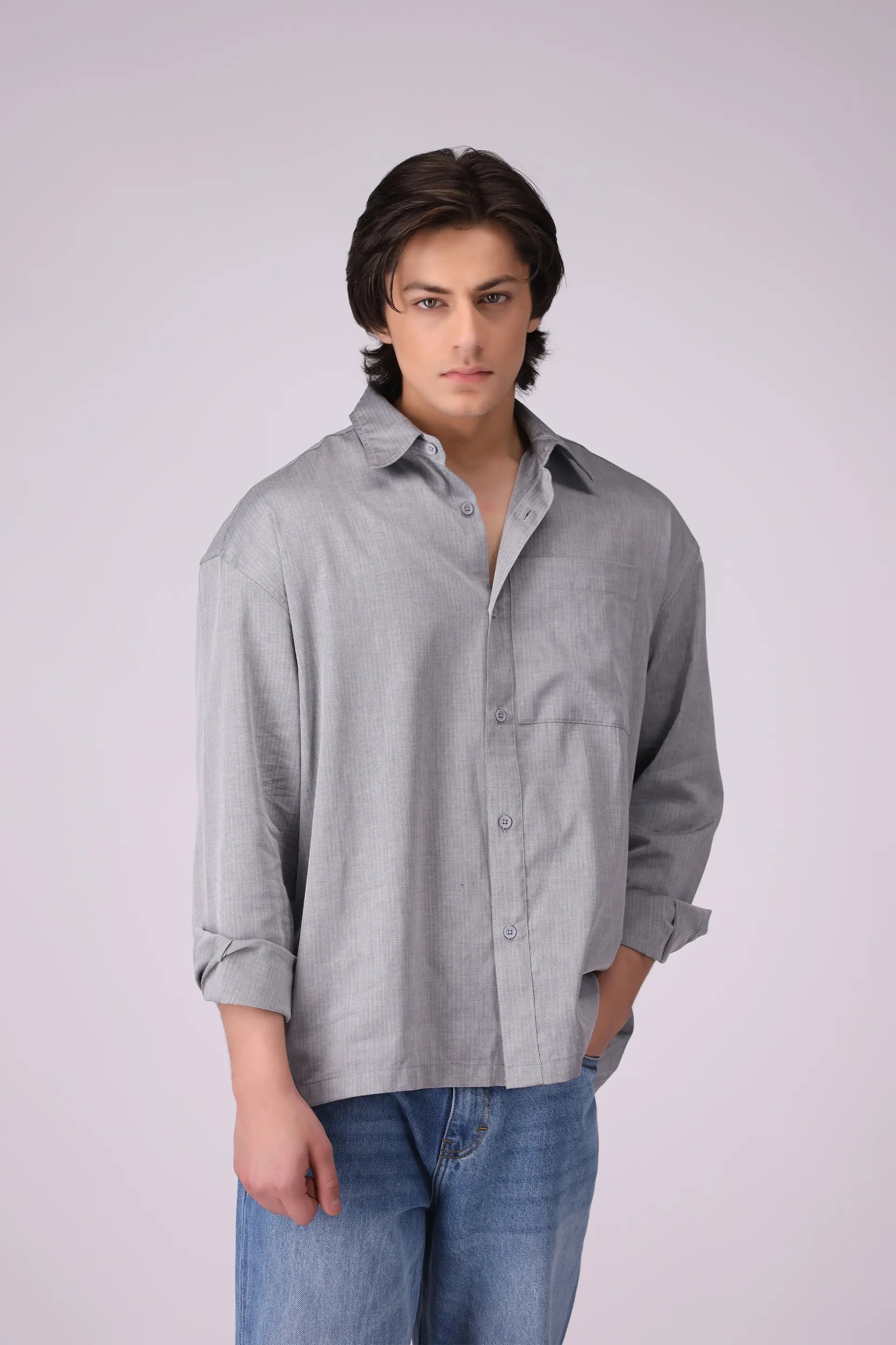 Box Fit Shirt Men Shirt COUGAR (S V-1 2025) S Grey Men