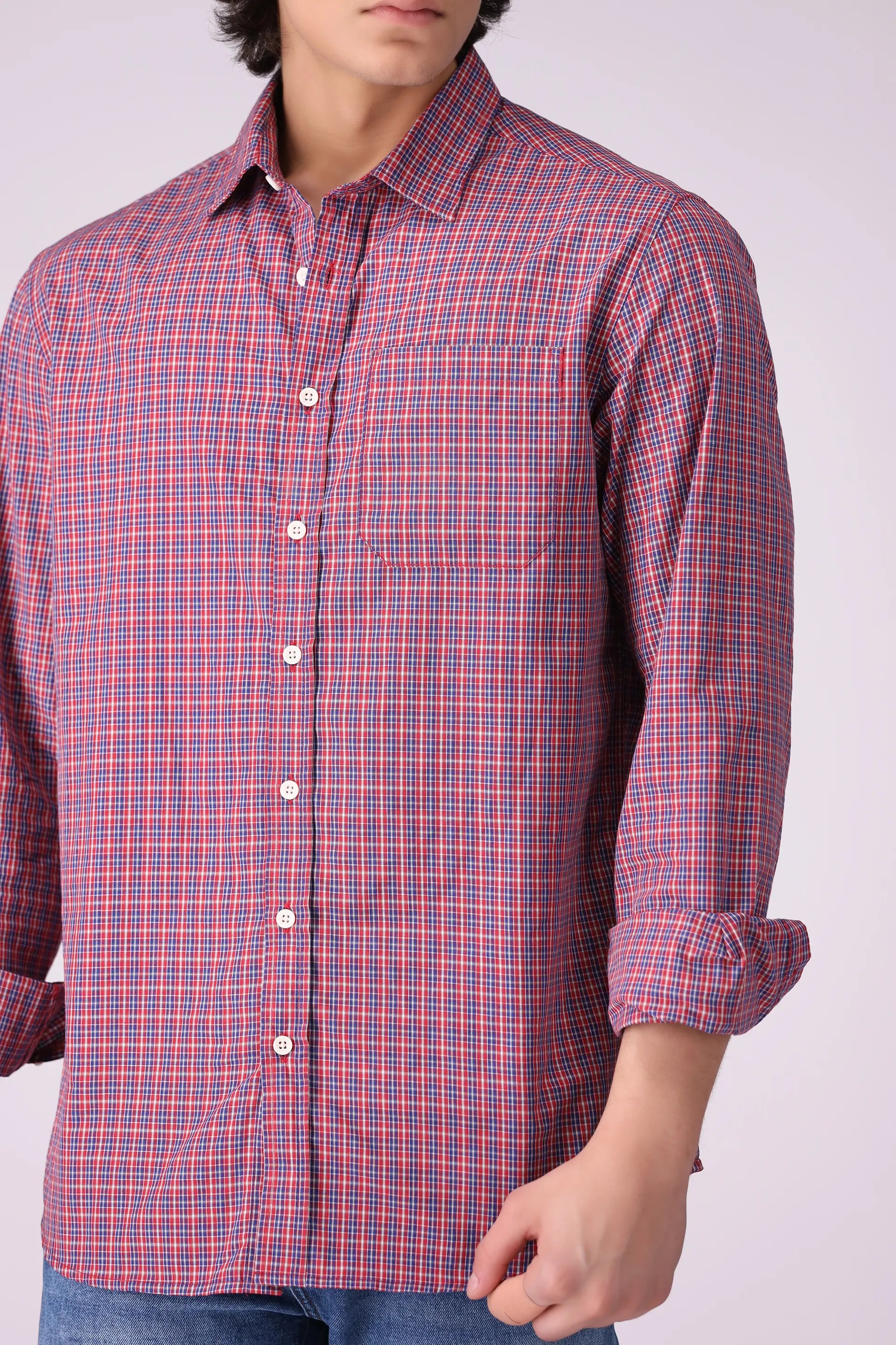 Regular Fit Graph Check Shirt Men Shirt COUGAR (S V-1 2025)