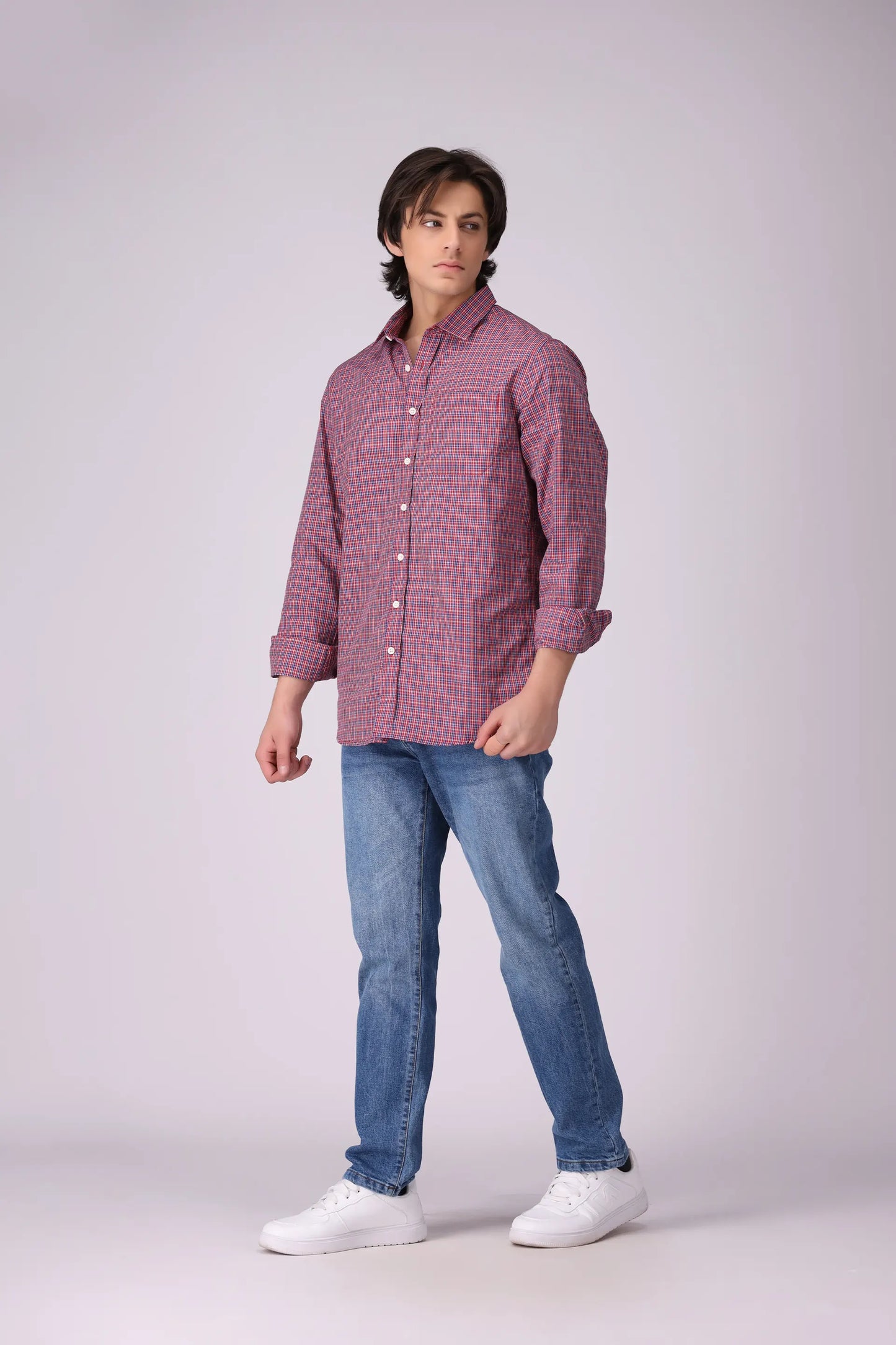 Regular Fit Graph Check Shirt Men Shirt COUGAR (S V-1 2025)