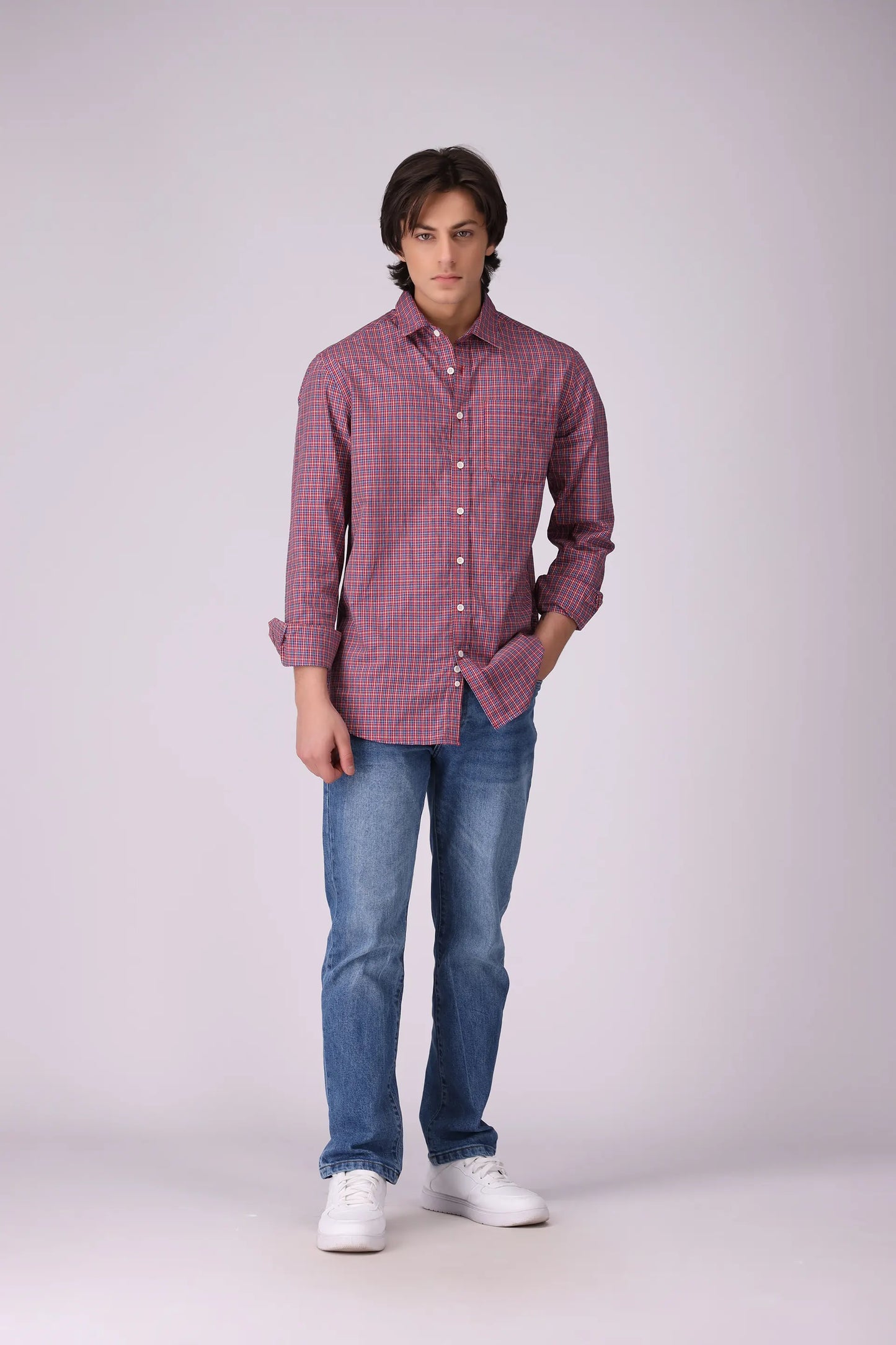 Regular Fit Graph Check Shirt Men Shirt COUGAR (S V-1 2025)