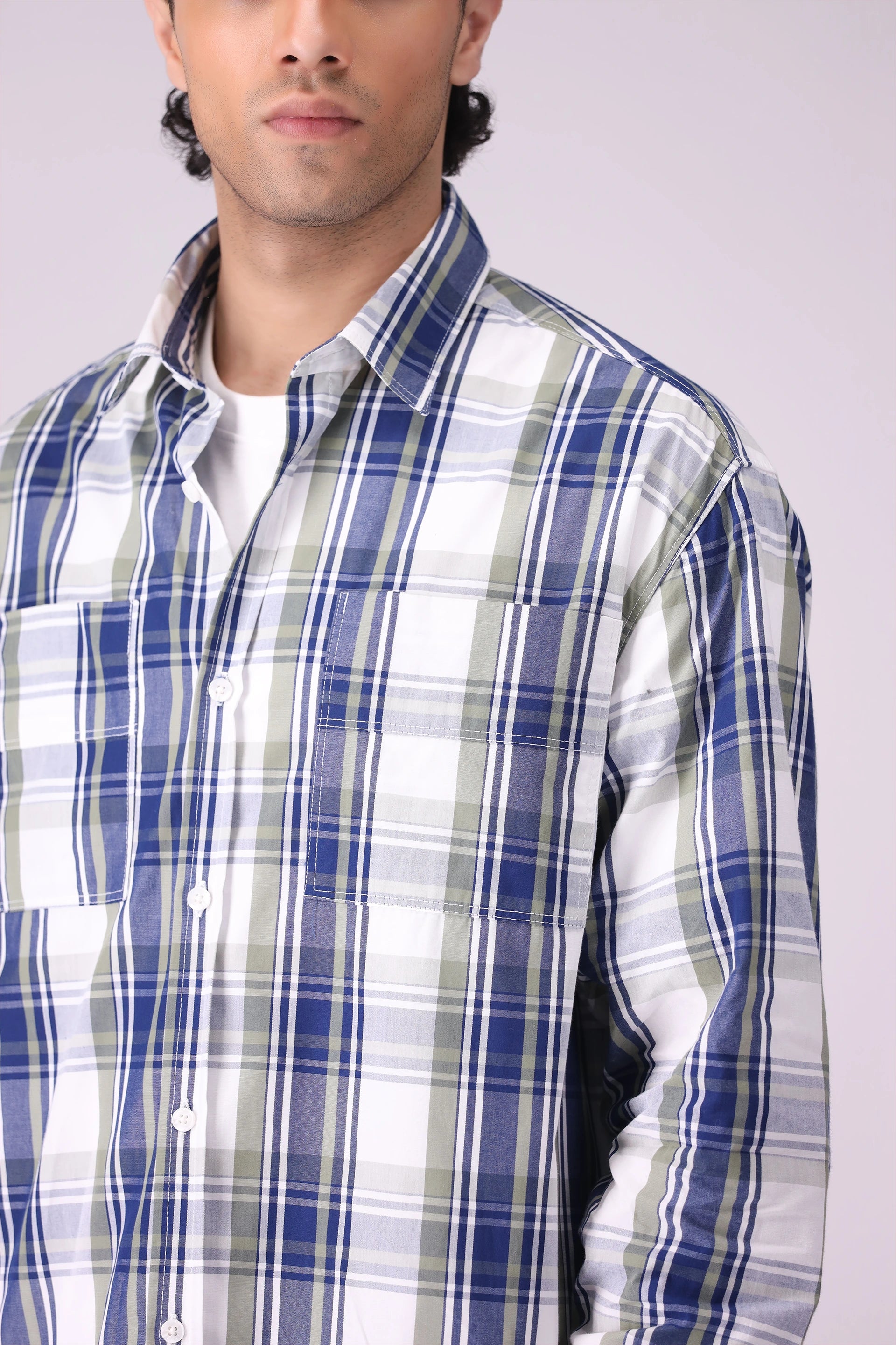 Baggy Fit Checkered Shirt Men Shirt COUGAR (S V-1 2025)