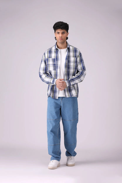 Baggy Fit Checkered Shirt Men Shirt COUGAR (S V-1 2025)