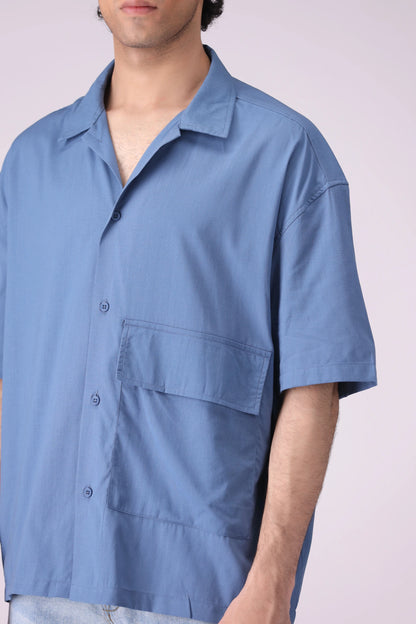 Resort Collar Shirt With Flap Pocket Men Shirt COUGAR (S V-1 2025)