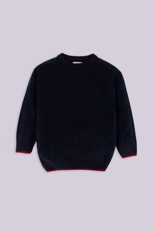 Raglan Sleeves Sweater Boy Sweater Winter 2024 COUGAR- (Boy Junior Winter 2024) 5-6 Y Navy Boy