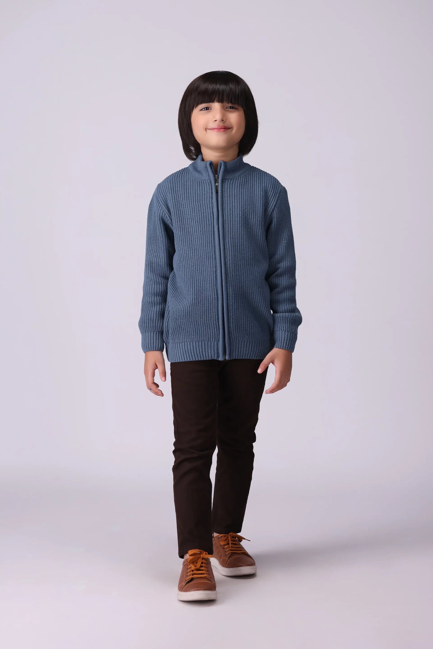 Zipper Sweater Boy Sweater Winter 2024 COUGAR- (Boy Junior Winter 2024)   