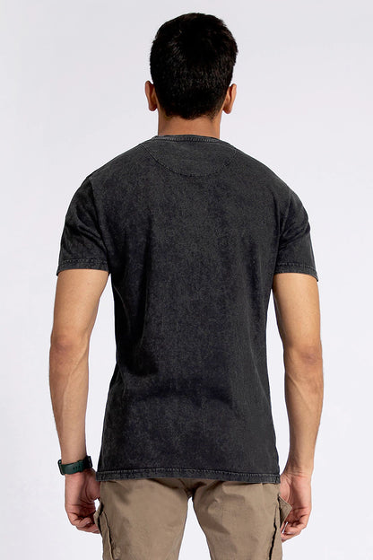 Black Washed T-Shirt Men T-Shirt Pre Fall 2023 Vortex COUGAR   