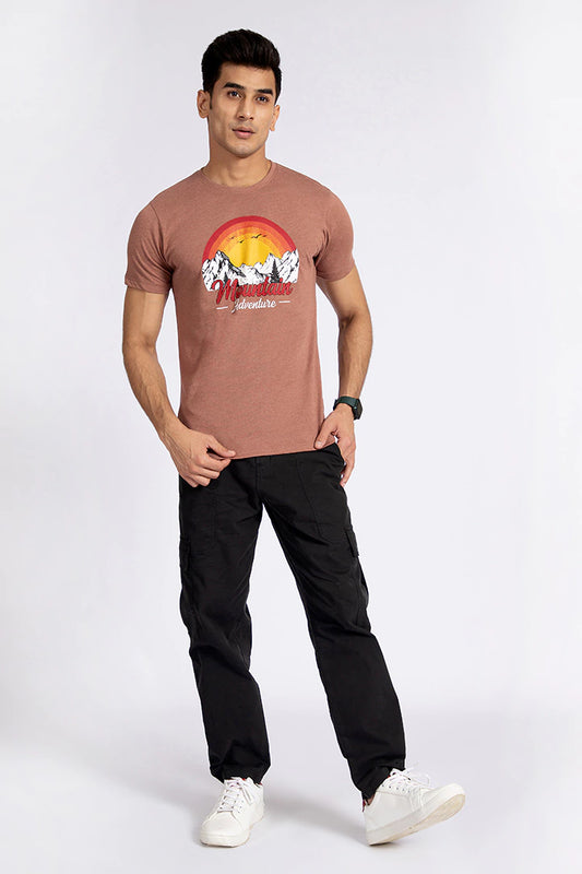 Clove Brown Graphic T-Shirt Men T-Shirt Pre Fall 2023 Vortex COUGAR XS Brown 