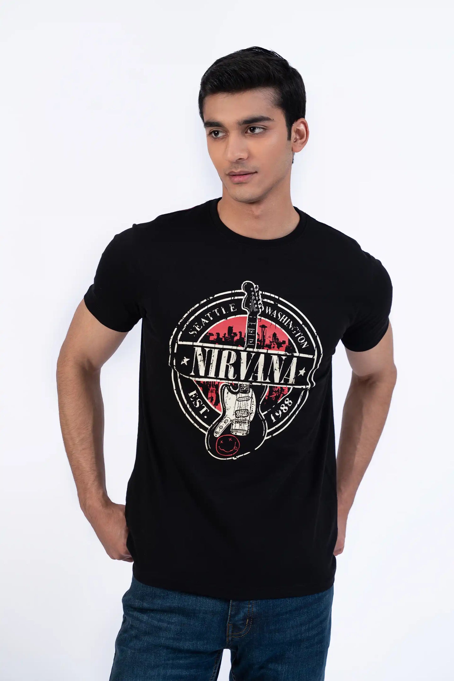 Regular Fit Graphic T-Shirt Men Tee Summer V-2 2024 URBAN STATION COUGAR   