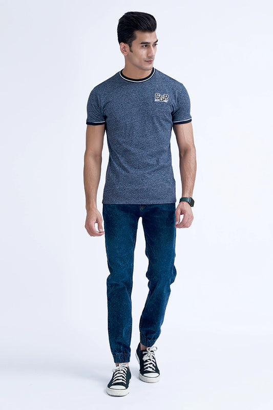 Dark Navy Melange T-Shirt Men T-Shirt Pre Fall 2023 Vortex COUGAR XS Navy 