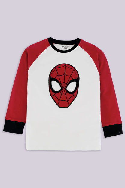 Contrast Raglan Sleeves Graphic T-Shirt Boy Tee Fall 2024 COUGAR- (Boy Junior Fall 2024) 5-6 Y White 