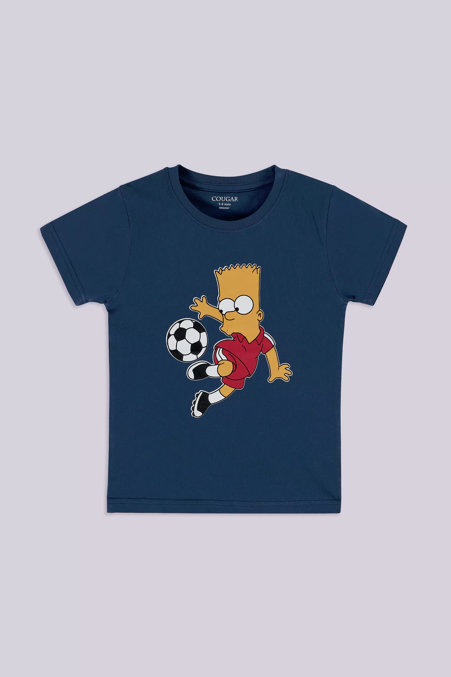 Graphic T-Shirt Boy Tee COUGAR (S V-1 2025) 5-6 Y Blue Boy