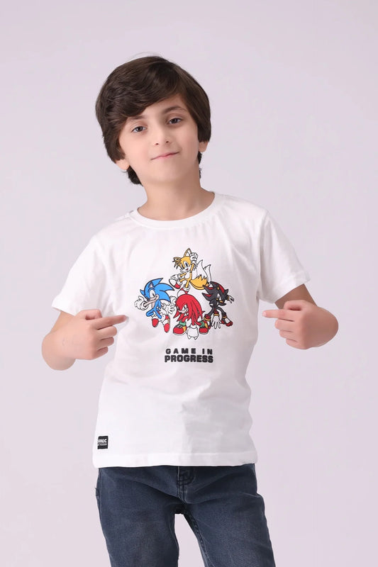 Character Print T-Shirt Boy Tee COUGAR (S V-1 2025) 5-6 Y Off White Boy