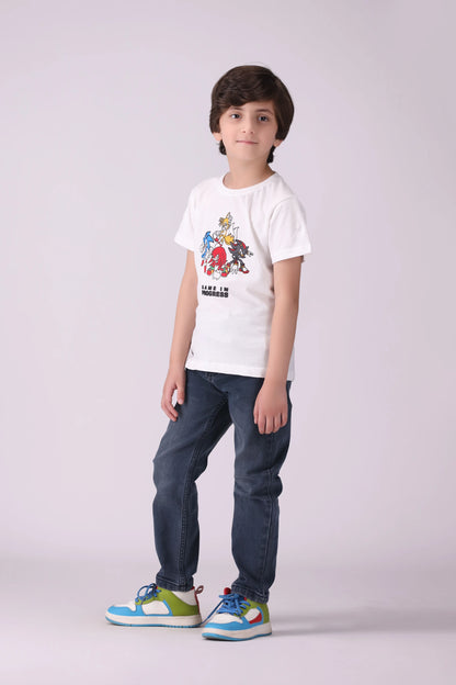 Character Print T-Shirt Boy Tee COUGAR (S V-1 2025)