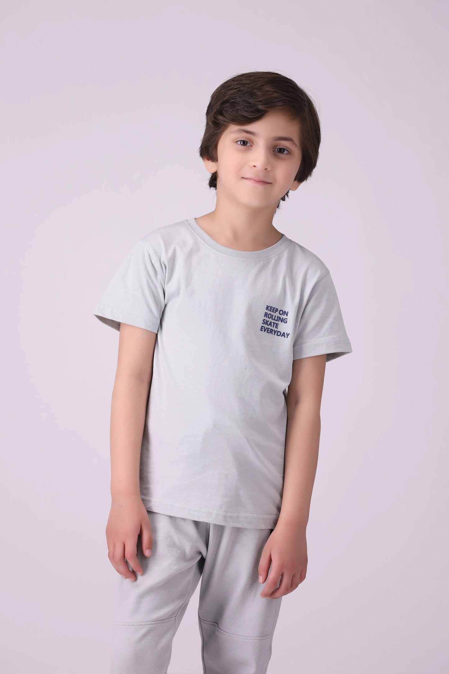 Back Printed T-Shirt Boy Tee COUGAR (S V-1 2025) 5-6 Y Cool Grey Boy