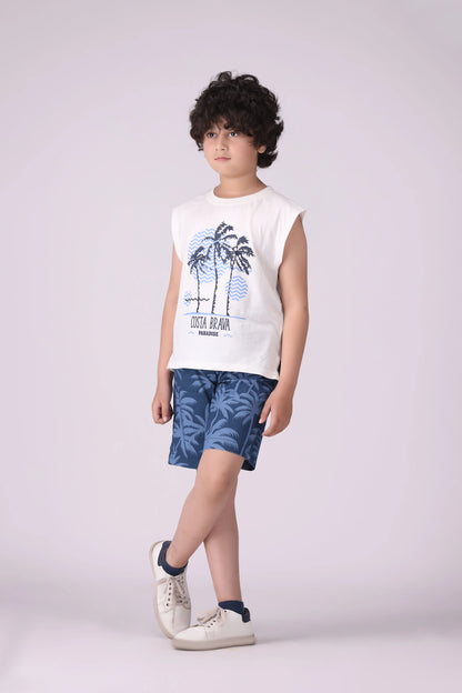 Graphic Tank-Top Boy Tee COUGAR (S V-1 2025) 5-6 Y Off White Boy