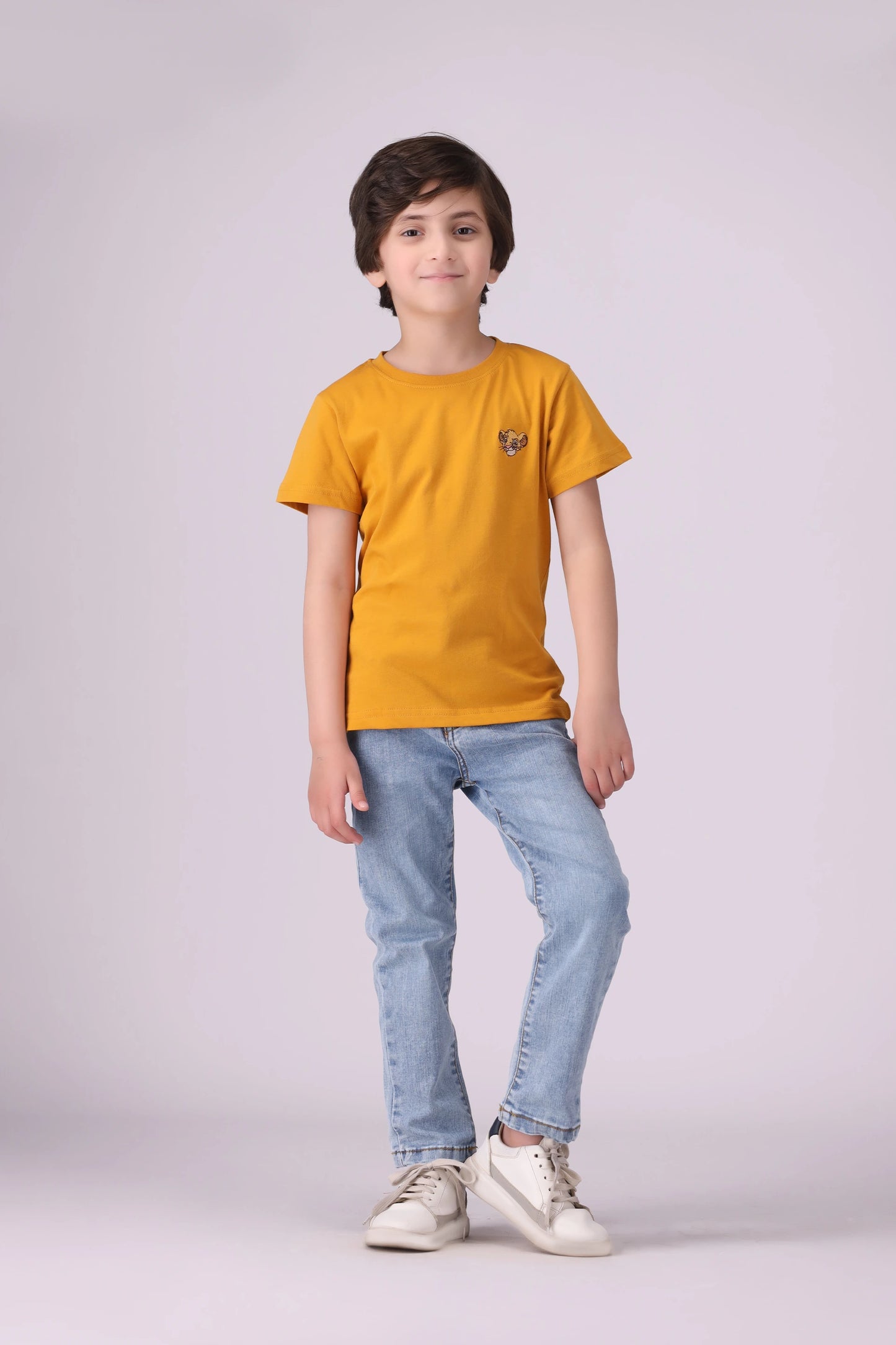 Minimal Embroidered T-Shirt Boy Tee COUGAR (S V-1 2025)