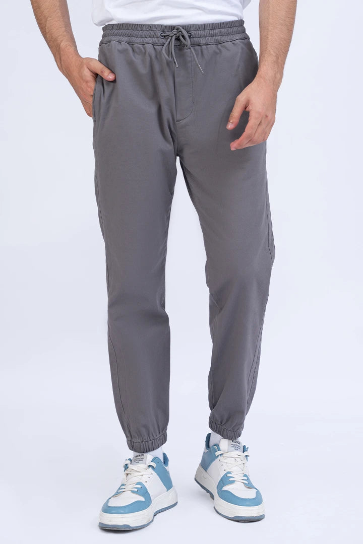 Grey Slim Fit Jogger Pants