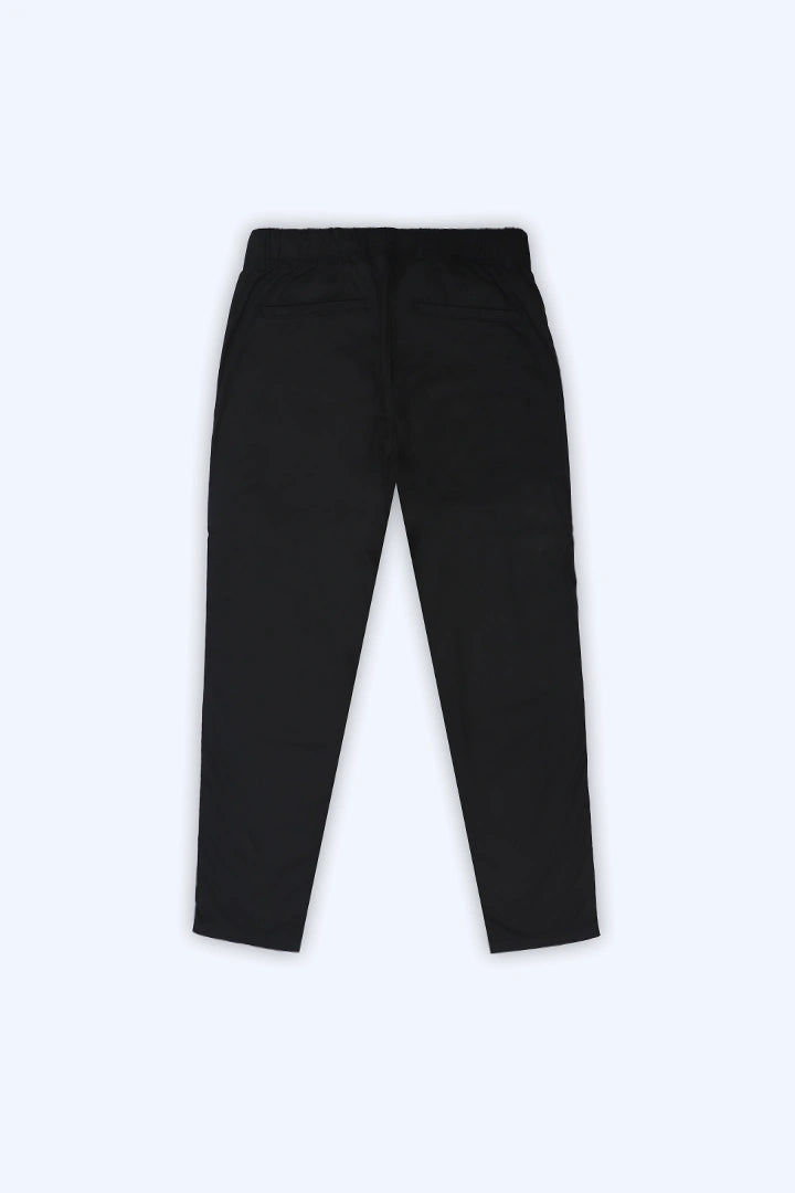 Black Woven Relaxed Fit Trousers - Cougar Clothing