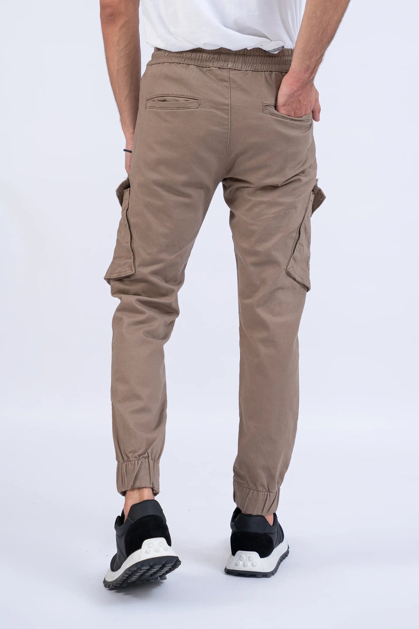 Khaki Cargo Jogger Pants - Cougar Clothing