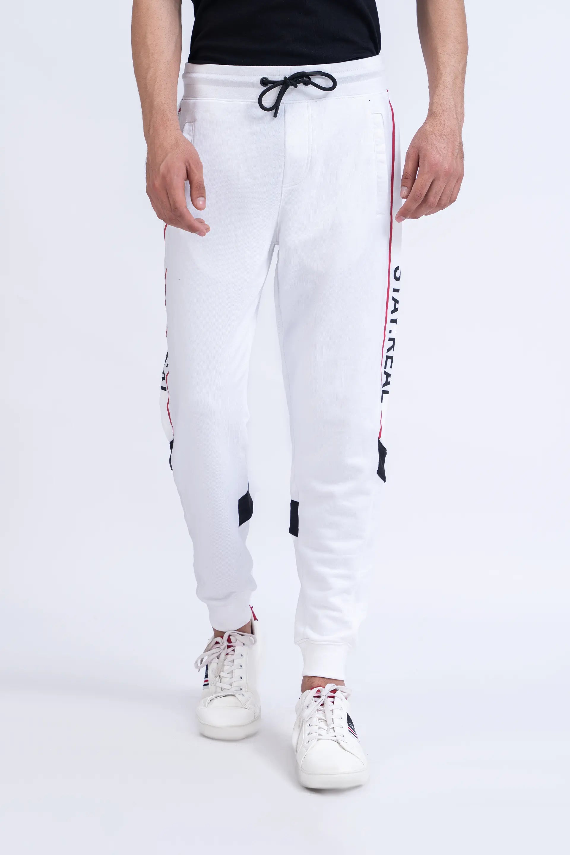 Scripted Relaxed Fit Terry Jogger Pants Men Trouser Summer V-1 2024 AURA COUGAR