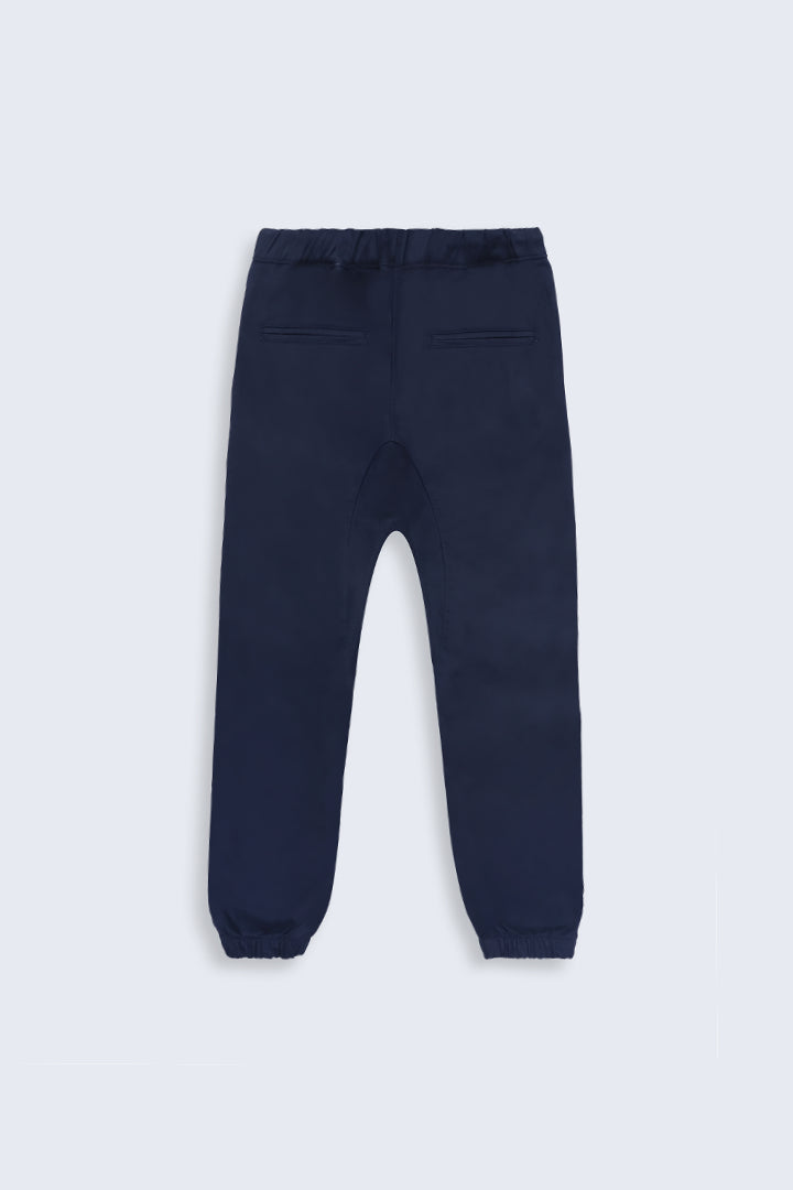 Navy twill joggers online