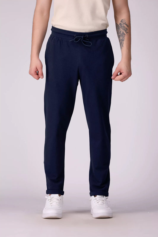 Comfort Fit Jumbo Pique Jogger Pants Men Trouser COUGAR (S V-1 2025) S Navy Men