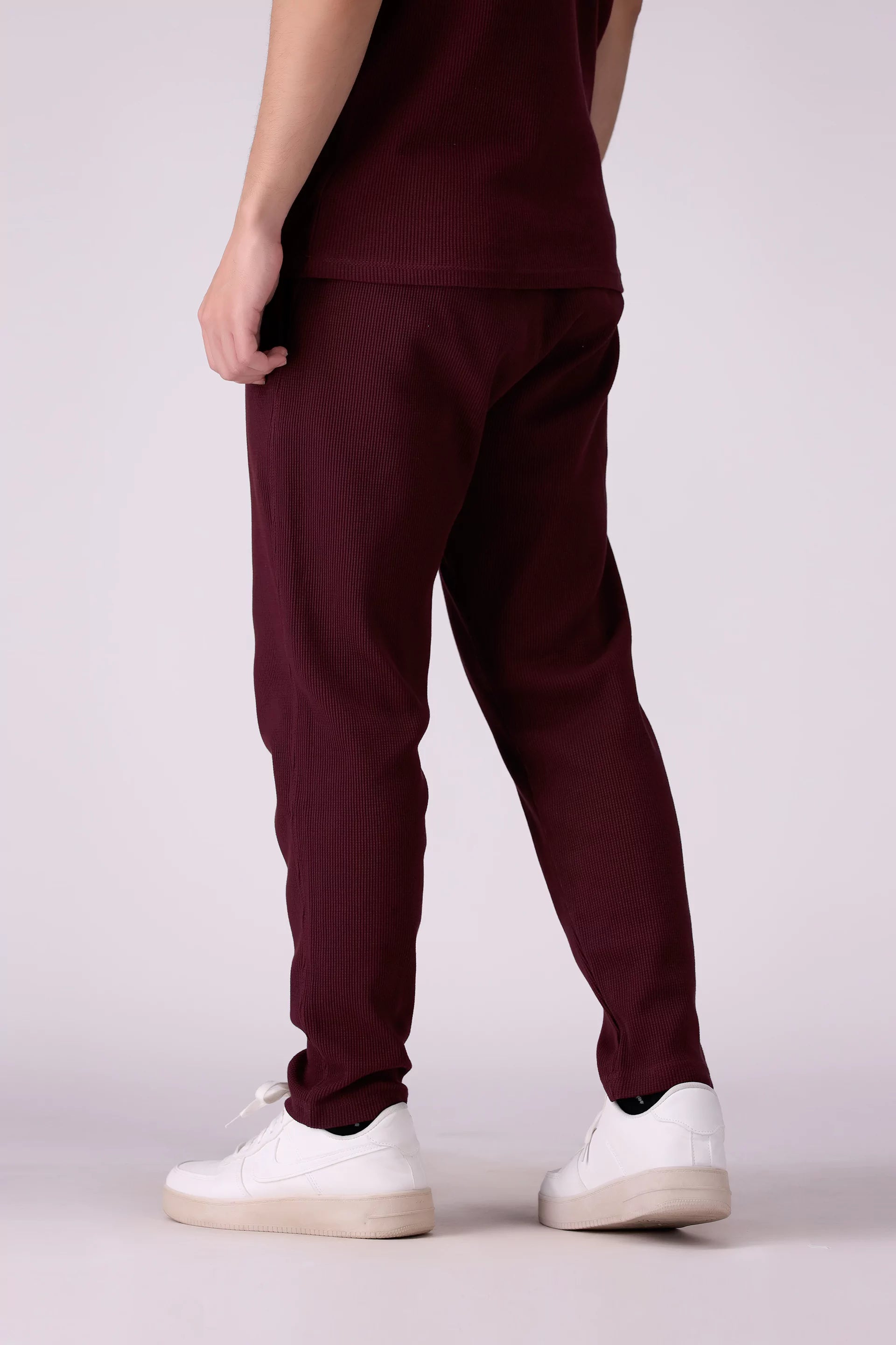 Relaxed Fit Waffle Knit Jogger Pants Men Trouser COUGAR (S V-1 2025)