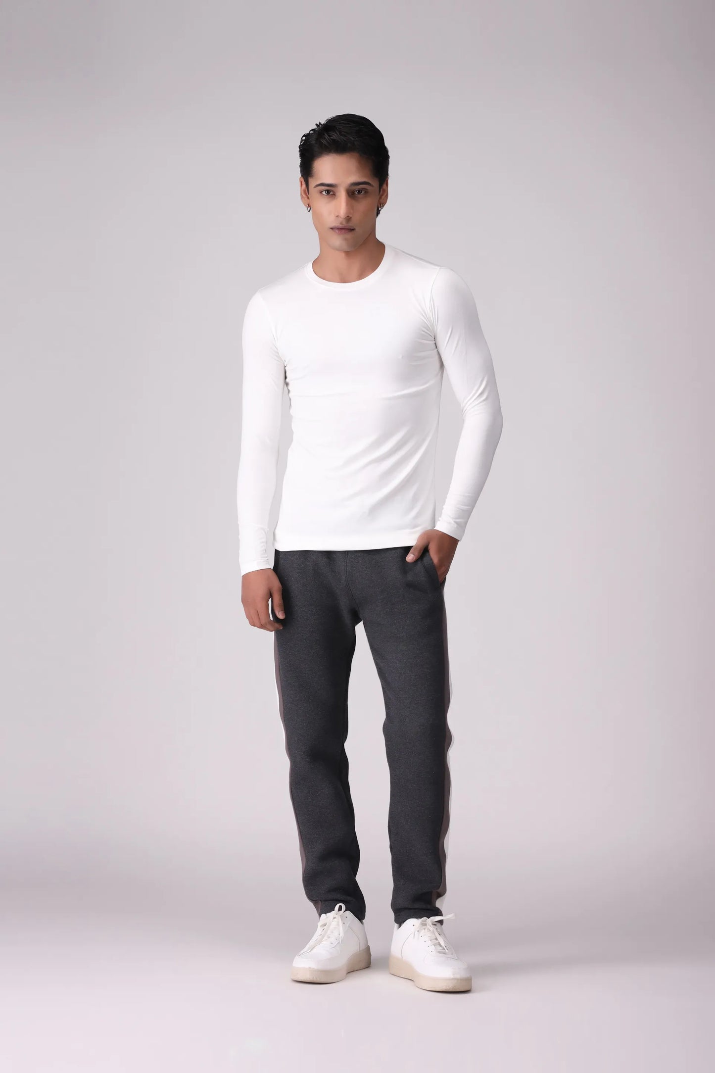 Modal Blend Slim Fit T-Shirt Men Tee Fall 2024 Core Comfort COUGAR- (Men Fall 2024)