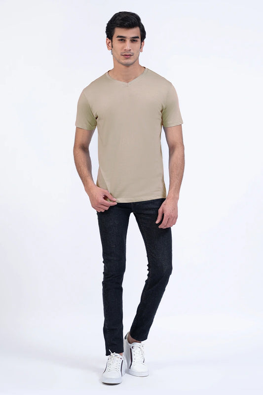 V-Neck Logo T-Shirt Men Tee Summer V-1 2024 AURA COUGAR