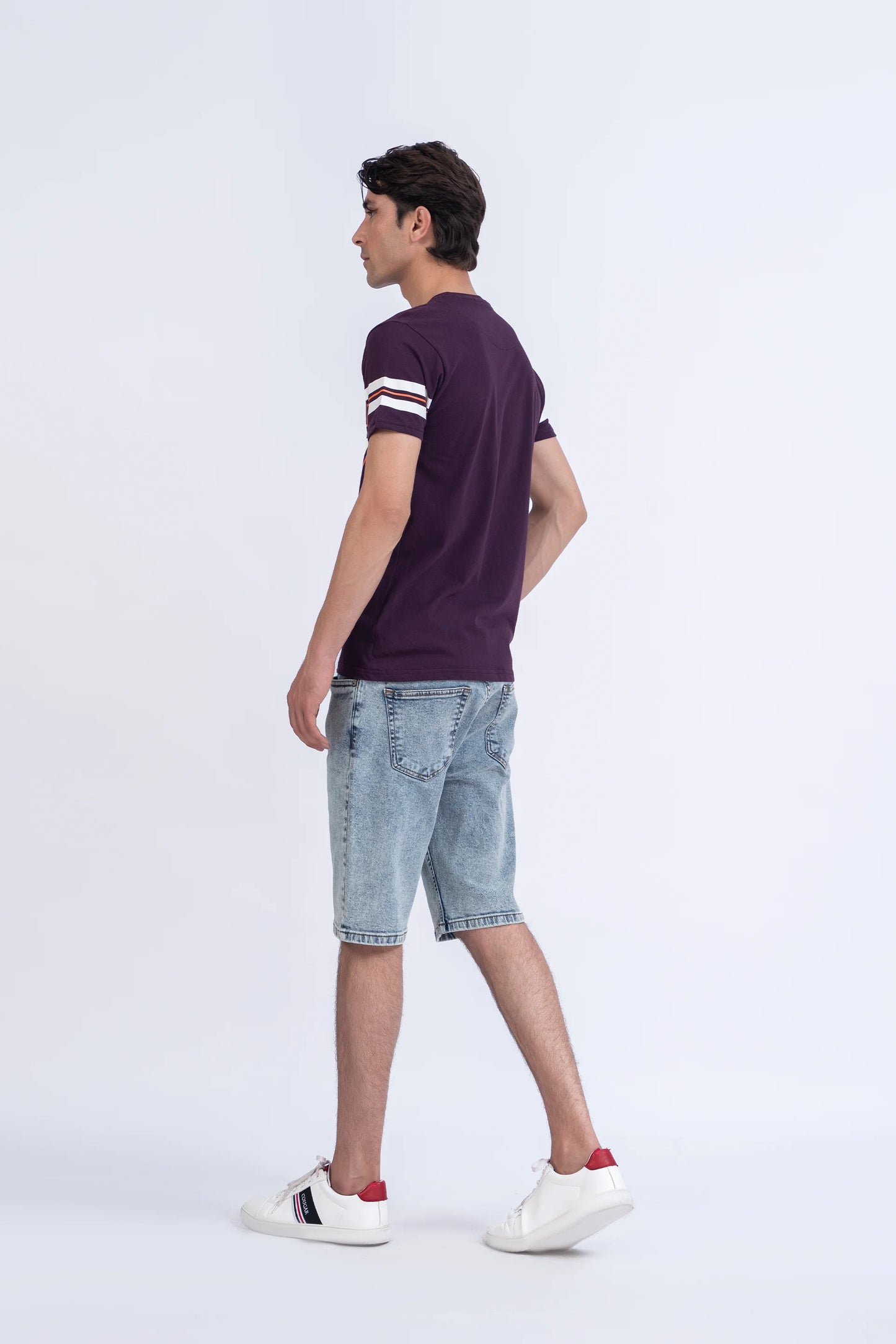 Purple Printed T-Shirt Men Tee Summer V-1 2024 AURA COUGAR   