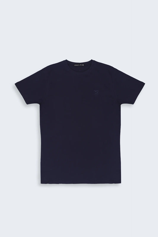 Dark Navy Logo T-Shirt Men Tee Summer V-1 2024 AURA COUGAR