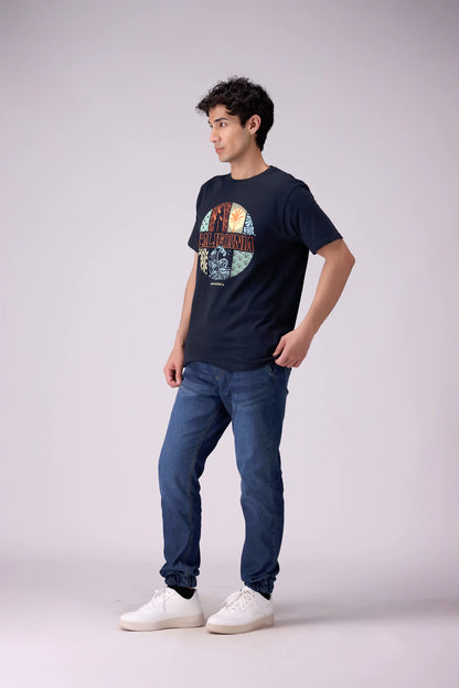 Relaxed Fit Graphic T-Shirt Men Tee COUGAR (S V-1 2025)