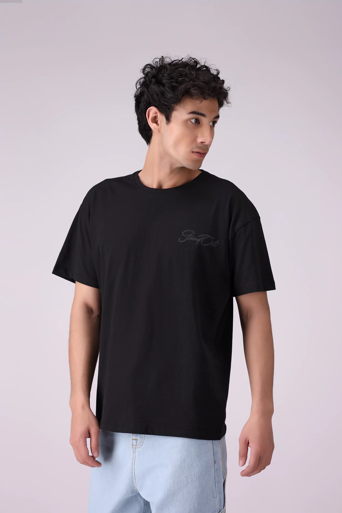 Back Printed Oversized T-Shirt Men Tee COUGAR (S V-1 2025)