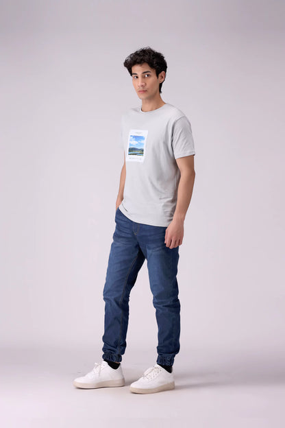 Relaxed Fit Graphic T-Shirt Men Tee COUGAR (S V-1 2025)