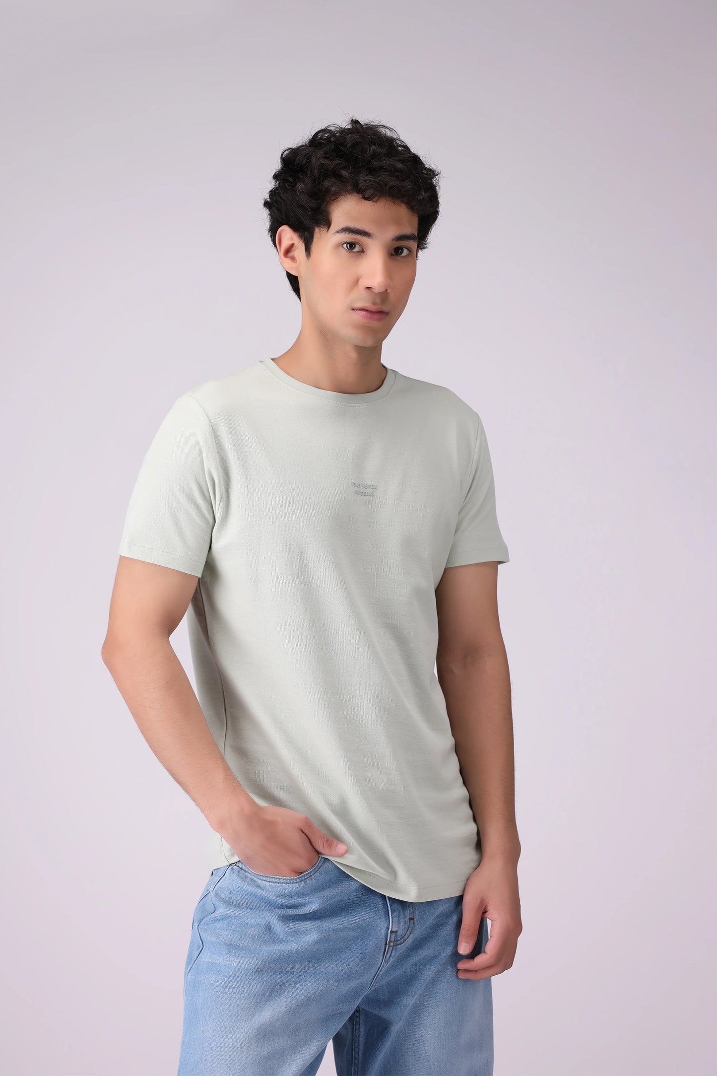 Basic Cotton T-Shirt Men Tee COUGAR (S V-1 2025) S Pastel Mint Men