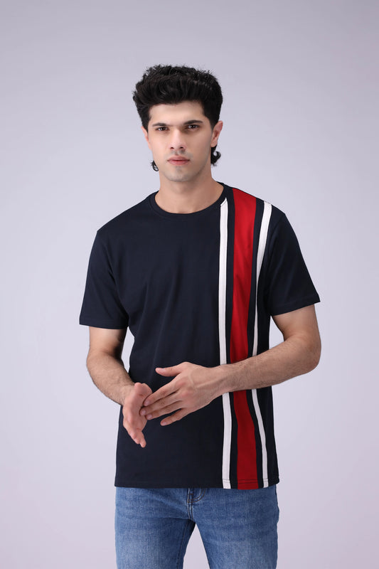 Relaxed Fit Side Paneled T-Shirt Men Tee COUGAR (S V-1 2025)