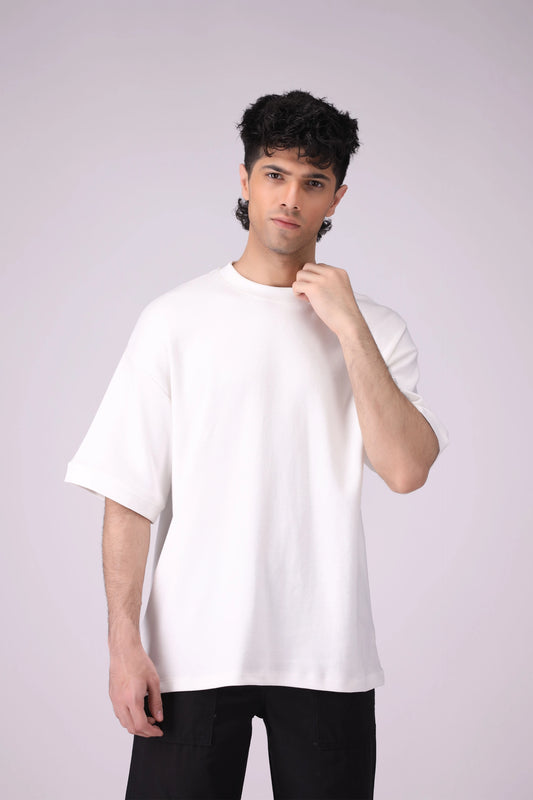 Oversized T-Shirt Men Tee COUGAR (S V-1 2025) S Cream White Men