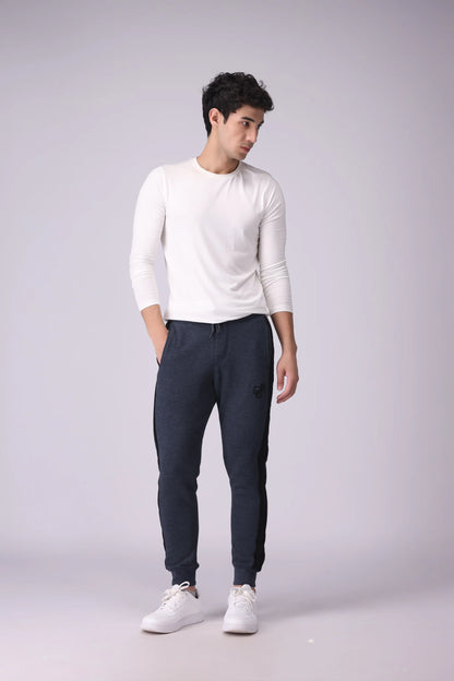 Contrast Side Striped Jogger Pants Men Trouser Winter 2024 Knit Story COUGAR- (Men Winter 2024)   