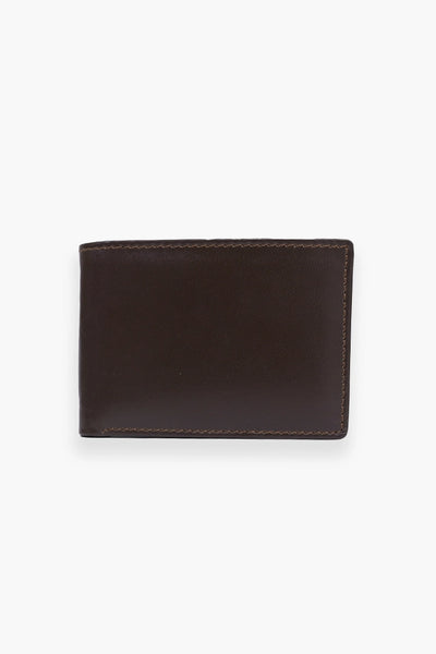 Coffee Square Leather Wallet