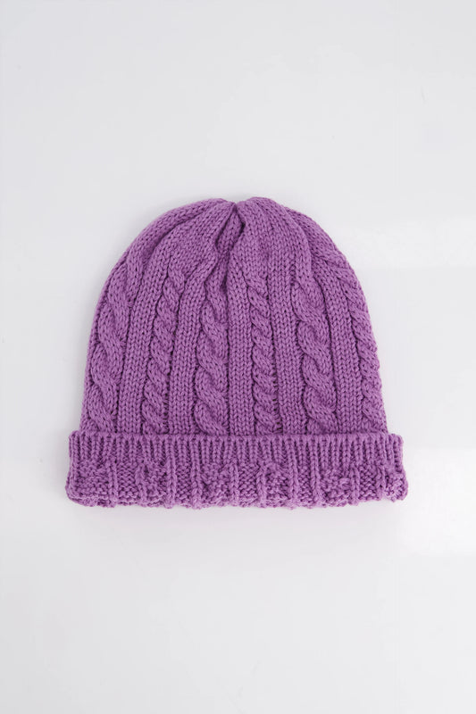 Cable Knit Beanie Beanie Winter 2024 COUGAR C (Winter 2024) FSZ Purple