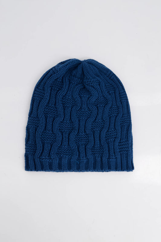 Wavy Cable Knit Beanie Beanie Winter 2024 Knit Story COUGAR C (Winter 2024) FSZ Blue