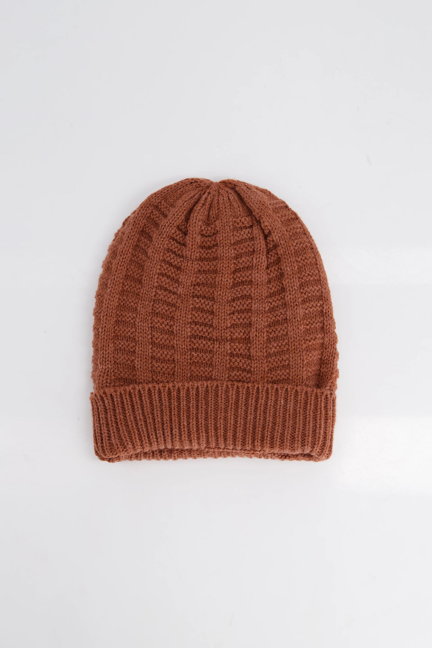 Rib Knit Beanie Beanie Winter 2024 COUGAR C (Winter 2024) FSZ Rust