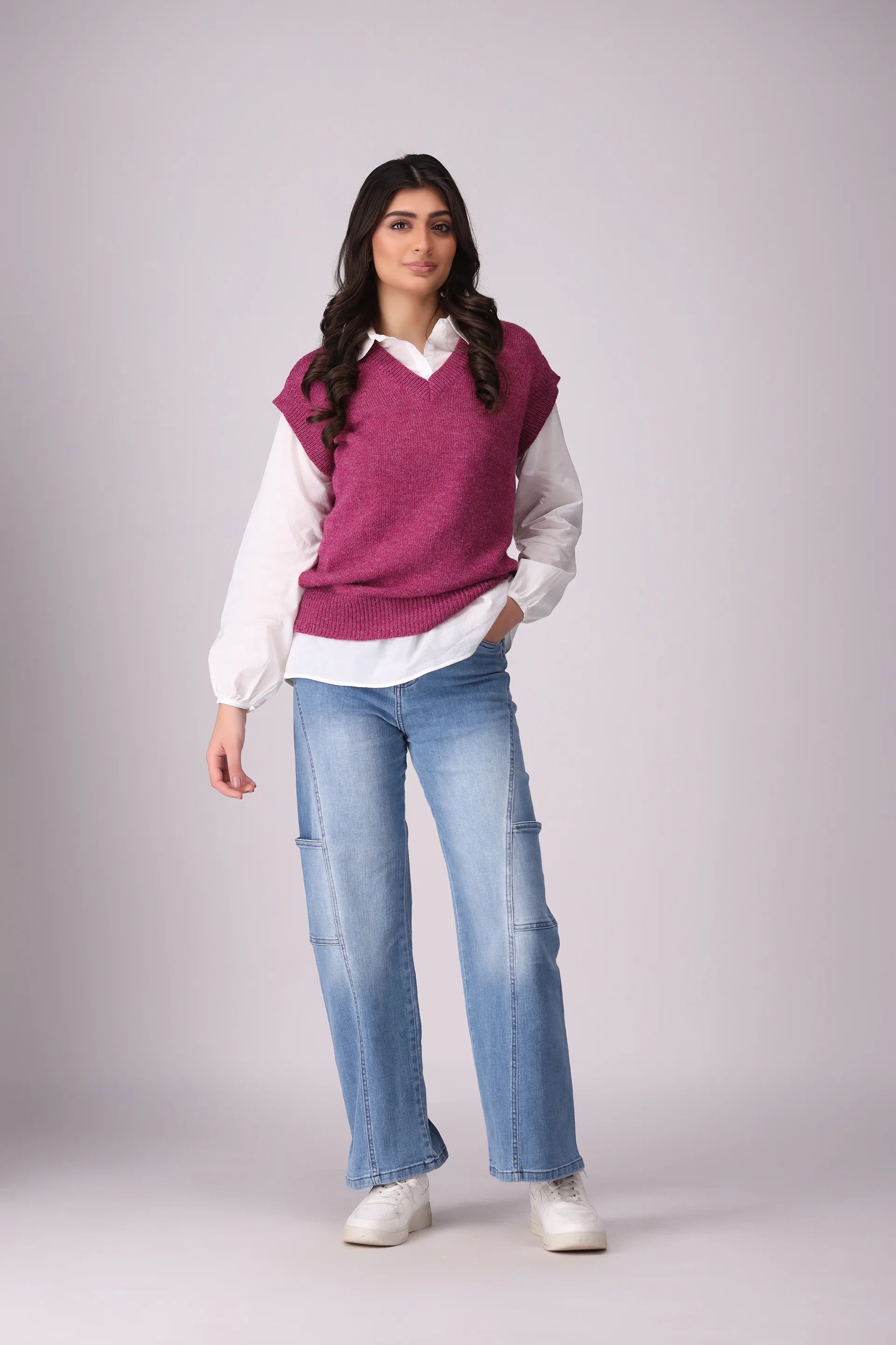 Sweater Vest Women Sweater Winter 2024 Knit Story COUGAR- (Women Winter 2024)