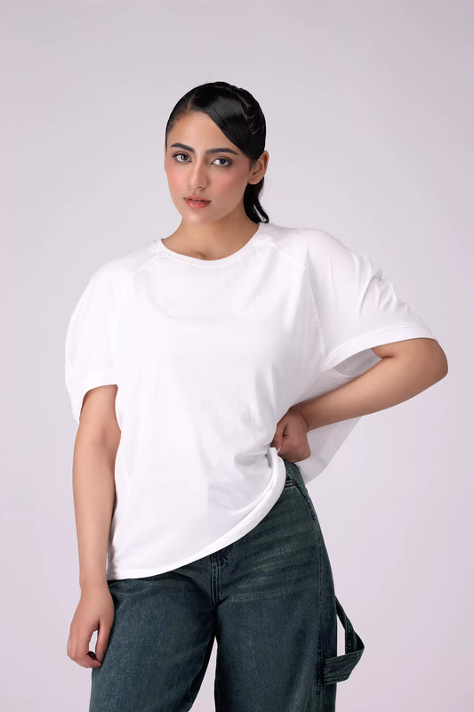 Raglan Sleeves T-Shirt Women Tee COUGAR (S V-1 2025) XS White Women