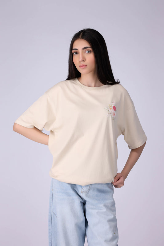 Oversized Back Printed T-Shirt Women Tee COUGAR (S V-1 2025)