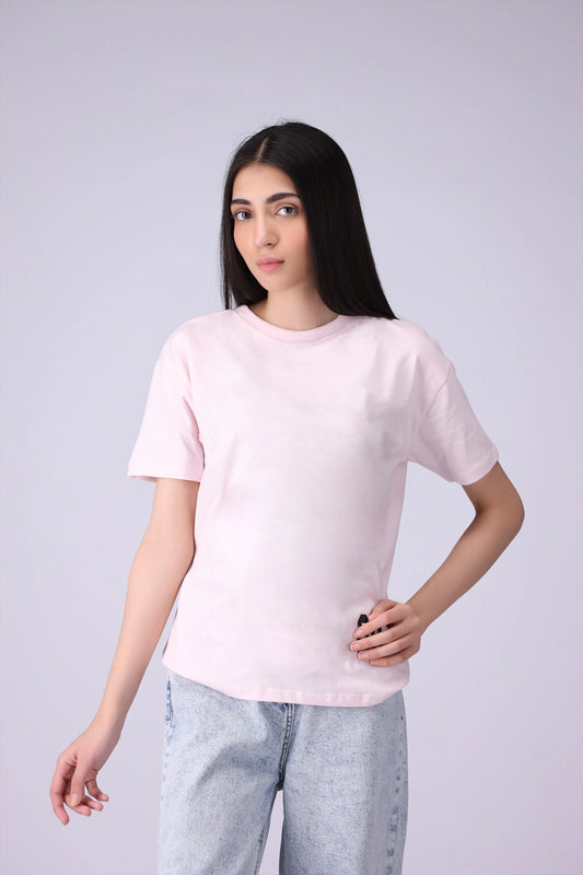 Oversized Back Printed T-Shirt Women Tee COUGAR (S V-1 2025) XS Pink Women