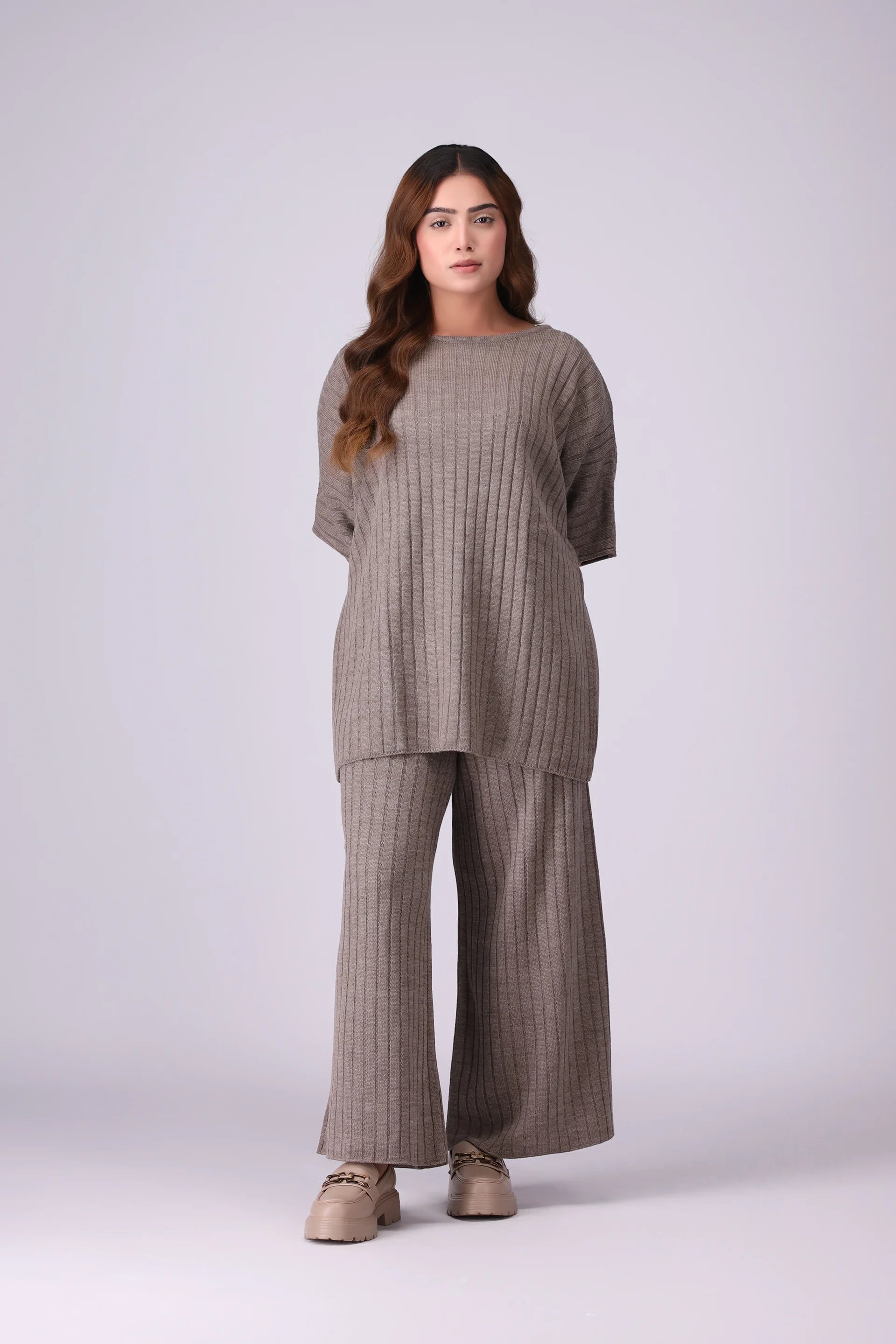 Baggy Top Knit Co-Ord Set Women CO-Ords Winter 2024 Knit Story COUGAR- (Women Winter 2024)   