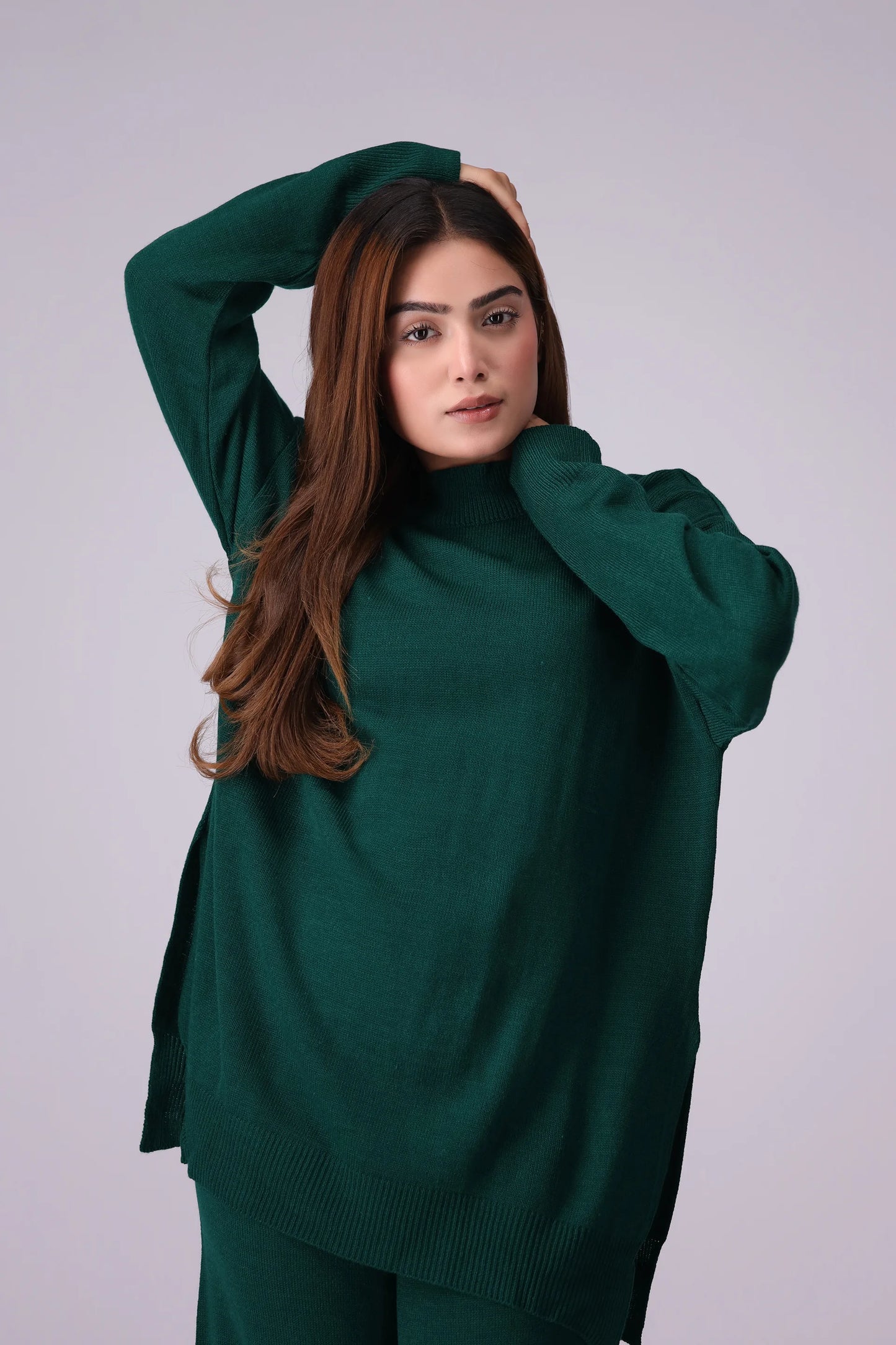 Interlock Rib Co-Ord Set Women CO-Ords Winter 2024 Knit Story COUGAR- (Women Winter 2024) FSZ Green 