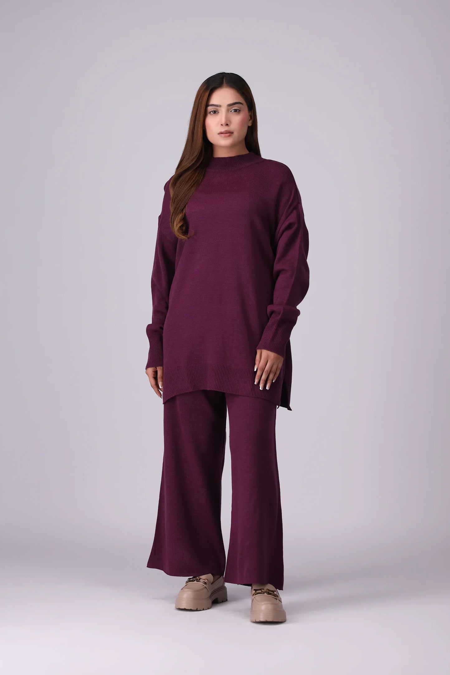 Interlock Rib Co-Ord Set Women CO-Ords Winter 2024 Knit Story COUGAR- (Women Winter 2024)   